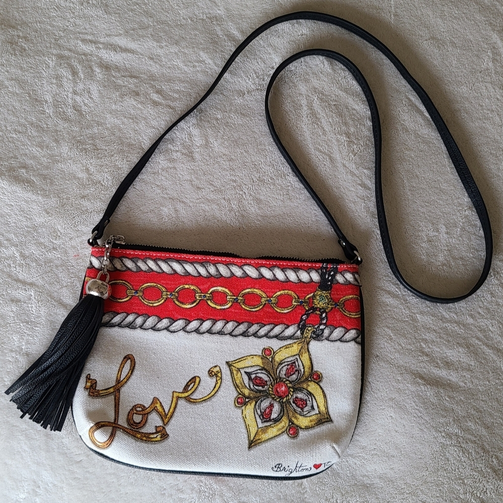 Brighton Glitter & Go Pouch Crossbody bag Love